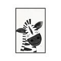 Picture of Smiling Zebra _GroupedProduct_Rectangle_Portrait_Mini_ _GroupedProduct_Rectangle_Portrait_Canvas_Framed_