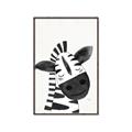Picture of Smiling Zebra _GroupedProduct_Rectangle_Portrait_Mini_ _GroupedProduct_Rectangle_Portrait_Canvas_Framed_