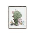 Picture of Smiley Dino _GroupedProduct_Rectangle_Portrait_Mini_ _GroupedProduct_Rectangle_Portrait_Canvas_Framed_