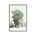 Picture of Smiley Dino _GroupedProduct_Rectangle_Portrait_Mini_ _GroupedProduct_Rectangle_Portrait_Canvas_Framed_