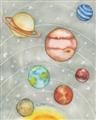 Picture of Watercolour Solar System I _GroupedProduct_Rectangle_Portrait_Mini_ _GroupedProduct_Rectangle_Portrait_Unframed_Print_Only_