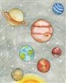 Picture of Watercolour Solar System I _GroupedProduct_Rectangle_Portrait_Mini_ _GroupedProduct_Rectangle_Portrait_Unframed_Print_Only_
