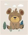 Picture of Friendly bear cub  _GroupedProduct_Rectangle_Portrait_Mini_ _GroupedProduct_Rectangle_Portrait_Unframed_Print_Only_