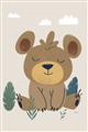 Picture of Friendly bear cub  _GroupedProduct_Rectangle_Portrait_Mini_ _GroupedProduct_Rectangle_Portrait_Unframed_Print_Only_