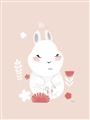 Picture of Blushing bunny _GroupedProduct_Rectangle_Portrait_Mini_ _GroupedProduct_Rectangle_Portrait_Unframed_Print_Only_