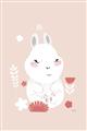 Picture of Blushing bunny _GroupedProduct_Rectangle_Portrait_Mini_ _GroupedProduct_Rectangle_Portrait_Unframed_Print_Only_