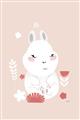 Picture of Blushing bunny _GroupedProduct_Rectangle_Portrait_Mini_ _GroupedProduct_Rectangle_Portrait_Unframed_Print_Only_