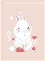 Picture of Blushing bunny _GroupedProduct_Rectangle_Portrait_Mini_ _GroupedProduct_Rectangle_Portrait_Unframed_Print_Only_