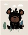Picture of Cute black bear  _GroupedProduct_Rectangle_Portrait_Mini_ _GroupedProduct_Rectangle_Portrait_Unframed_Print_Only_