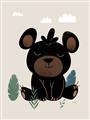 Picture of Cute black bear  _GroupedProduct_Rectangle_Portrait_Mini_ _GroupedProduct_Rectangle_Portrait_Unframed_Print_Only_