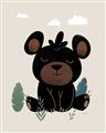 Picture of Cute black bear  _GroupedProduct_Rectangle_Portrait_Mini_ _GroupedProduct_Rectangle_Portrait_Unframed_Print_Only_