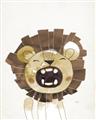 Picture of Roaring Lion cub _GroupedProduct_Rectangle_Portrait_Mini_ _GroupedProduct_Rectangle_Portrait_Unframed_Print_Only_