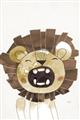 Picture of Roaring Lion cub _GroupedProduct_Rectangle_Portrait_Mini_ _GroupedProduct_Rectangle_Portrait_Unframed_Print_Only_