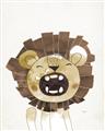 Picture of Roaring Lion cub _GroupedProduct_Rectangle_Portrait_Mini_ _GroupedProduct_Rectangle_Portrait_Unframed_Print_Only_