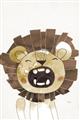 Picture of Roaring Lion cub _GroupedProduct_Rectangle_Portrait_Mini_ _GroupedProduct_Rectangle_Portrait_Unframed_Print_Only_
