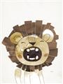 Picture of Roaring Lion cub _GroupedProduct_Rectangle_Portrait_Mini_ _GroupedProduct_Rectangle_Portrait_Unframed_Print_Only_
