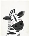 Picture of Smiling Zebra _GroupedProduct_Rectangle_Portrait_Mini_ _GroupedProduct_Rectangle_Portrait_Unframed_Print_Only_