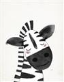 Picture of Smiling Zebra _GroupedProduct_Rectangle_Portrait_Mini_ _GroupedProduct_Rectangle_Portrait_Unframed_Print_Only_