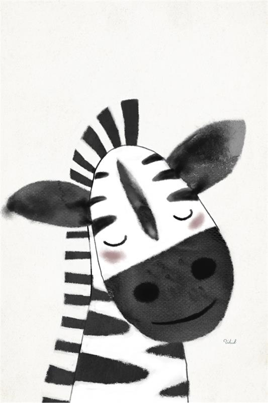 Picture of Smiling Zebra _GroupedProduct_Rectangle_Portrait_Mini_ _GroupedProduct_Rectangle_Portrait_Unframed_Print_Only_