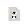 Picture of Friendly Penguin  _GroupedProduct_Rectangle_Portrait_Mini_ _GroupedProduct_Rectangle_Portrait_Unframed_Print_Only_