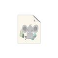 Picture of Big-eared Elephant  _GroupedProduct_Rectangle_Portrait_Mini_ _GroupedProduct_Rectangle_Portrait_Unframed_Print_Only_