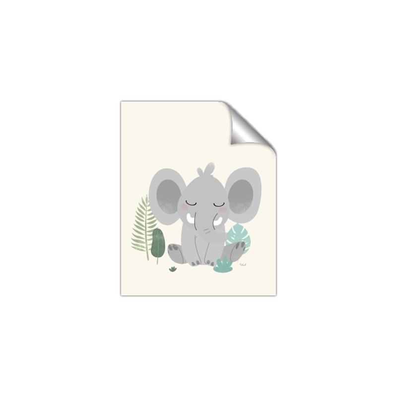 Picture of Big-eared Elephant  _GroupedProduct_Rectangle_Portrait_Mini_ _GroupedProduct_Rectangle_Portrait_Unframed_Print_Only_