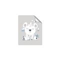 Picture of Smiling Polar bear _GroupedProduct_Rectangle_Portrait_Mini_ _GroupedProduct_Rectangle_Portrait_Unframed_Print_Only_