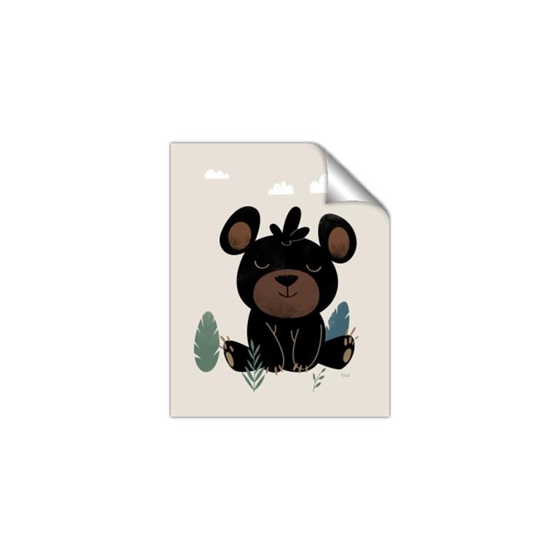 Picture of Cute black bear  _GroupedProduct_Rectangle_Portrait_Mini_ _GroupedProduct_Rectangle_Portrait_Unframed_Print_Only_