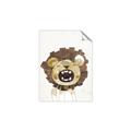 Picture of Roaring Lion cub _GroupedProduct_Rectangle_Portrait_Mini_ _GroupedProduct_Rectangle_Portrait_Unframed_Print_Only_