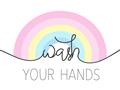 Picture of Wash your hands pastel  _GroupedProduct_Rectangle_Landscape_Mini_ _GroupedProduct_Rectangle_Landscape_Unframed_Print_Only_