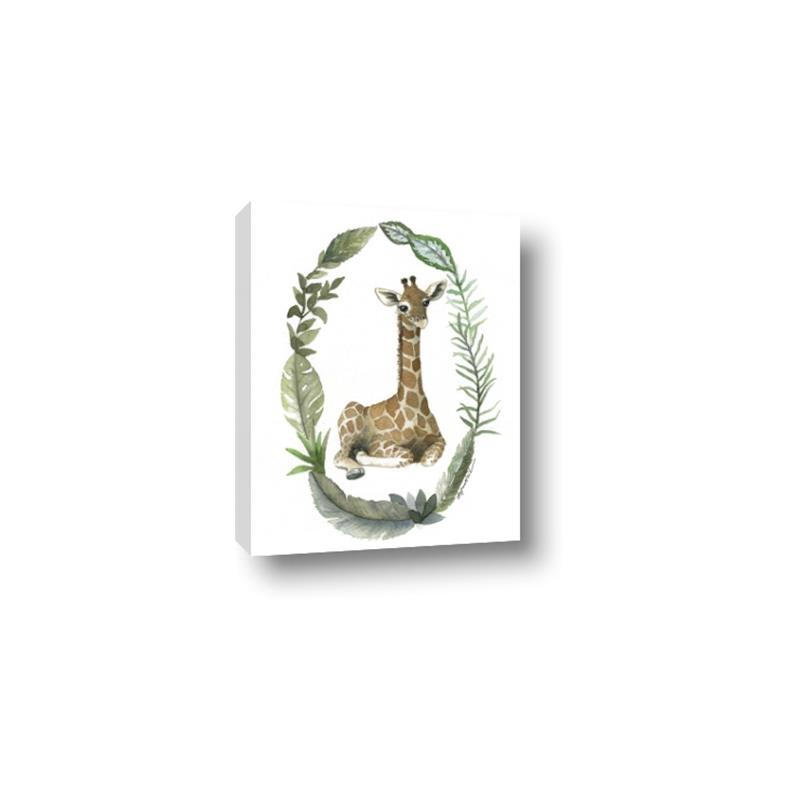 Picture of Palm Wreath Giraffe _GroupedProduct_Rectangle_Portrait_Mini_ _GroupedProduct_Rectangle_Portrait_Canvas_