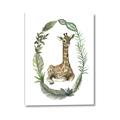 Picture of Palm Wreath Giraffe _GroupedProduct_Rectangle_Portrait_Mini_ _GroupedProduct_Rectangle_Portrait_Canvas_