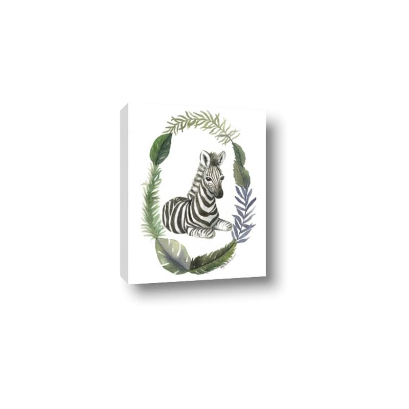 Picture of Palm Wreath Zebra _GroupedProduct_Rectangle_Portrait_Mini_ _GroupedProduct_Rectangle_Portrait_Canvas_