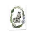 Picture of Palm Wreath Zebra _GroupedProduct_Rectangle_Portrait_Mini_ _GroupedProduct_Rectangle_Portrait_Canvas_