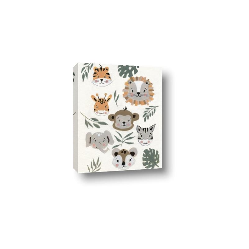 Picture of Safari Heads I (make bkg white) _GroupedProduct_Rectangle_Portrait_Mini_ _GroupedProduct_Rectangle_Portrait_Canvas_