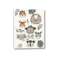 Picture of Safari Heads I (make bkg white) _GroupedProduct_Rectangle_Portrait_Mini_ _GroupedProduct_Rectangle_Portrait_Canvas_