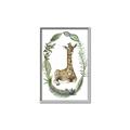 Picture of Palm Wreath Giraffe _GroupedProduct_Rectangle_Portrait_Mini_ _GroupedProduct_Rectangle_Portrait_Canvas_Framed_