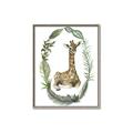 Picture of Palm Wreath Giraffe _GroupedProduct_Rectangle_Portrait_Mini_ _GroupedProduct_Rectangle_Portrait_Canvas_Framed_