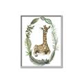 Picture of Palm Wreath Giraffe _GroupedProduct_Rectangle_Portrait_Mini_ _GroupedProduct_Rectangle_Portrait_Canvas_Framed_