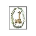 Picture of Palm Wreath Giraffe _GroupedProduct_Rectangle_Portrait_Mini_ _GroupedProduct_Rectangle_Portrait_Canvas_Framed_