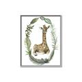 Picture of Palm Wreath Giraffe _GroupedProduct_Rectangle_Portrait_Mini_ _GroupedProduct_Rectangle_Portrait_Canvas_Framed_