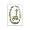 Picture of Palm Wreath Giraffe _GroupedProduct_Rectangle_Portrait_Mini_ _GroupedProduct_Rectangle_Portrait_Canvas_Framed_