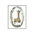 Picture of Palm Wreath Giraffe _GroupedProduct_Rectangle_Portrait_Mini_ _GroupedProduct_Rectangle_Portrait_Canvas_Framed_