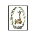 Picture of Palm Wreath Giraffe _GroupedProduct_Rectangle_Portrait_Mini_ _GroupedProduct_Rectangle_Portrait_Canvas_Framed_