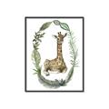 Picture of Palm Wreath Giraffe _GroupedProduct_Rectangle_Portrait_Mini_ _GroupedProduct_Rectangle_Portrait_Canvas_Framed_