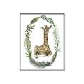 Picture of Palm Wreath Giraffe _GroupedProduct_Rectangle_Portrait_Mini_ _GroupedProduct_Rectangle_Portrait_Canvas_Framed_