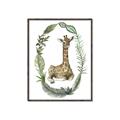 Picture of Palm Wreath Giraffe _GroupedProduct_Rectangle_Portrait_Mini_ _GroupedProduct_Rectangle_Portrait_Canvas_Framed_