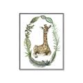 Picture of Palm Wreath Giraffe _GroupedProduct_Rectangle_Portrait_Mini_ _GroupedProduct_Rectangle_Portrait_Canvas_Framed_