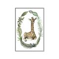 Picture of Palm Wreath Giraffe _GroupedProduct_Rectangle_Portrait_Mini_ _GroupedProduct_Rectangle_Portrait_Canvas_Framed_