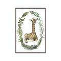 Picture of Palm Wreath Giraffe _GroupedProduct_Rectangle_Portrait_Mini_ _GroupedProduct_Rectangle_Portrait_Canvas_Framed_